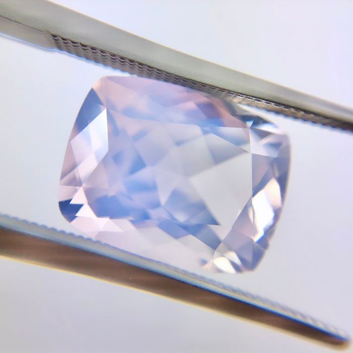 Rose De France lavender opalescent amethyst quartz rectangle cushion cut 4.83 carat loose gemstone - Buy loose or customise