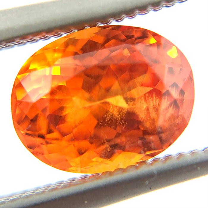 Mandarin garnet 1.45 carat 6.95x2.52 oval cut loose gemstone