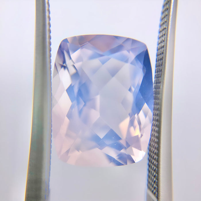 Rose De France lavender opalescent amethyst quartz rectangle cushion cut 4.83 carat loose gemstone - Buy loose or customise