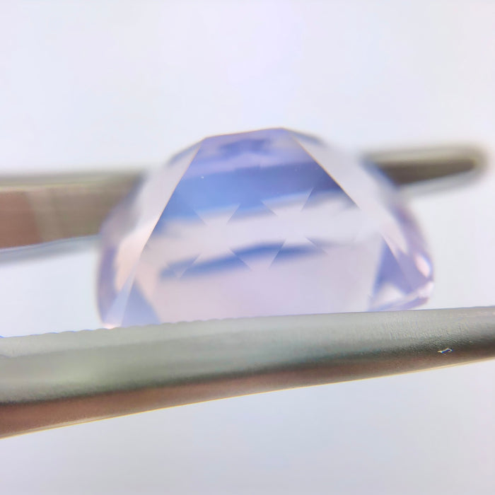 Rose De France lavender opalescent amethyst quartz rectangle cushion cut 4.83 carat loose gemstone - Buy loose or customise