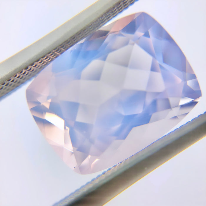 Rose De France lavender opalescent amethyst quartz rectangle cushion cut 4.83 carat loose gemstone - Buy loose or customise