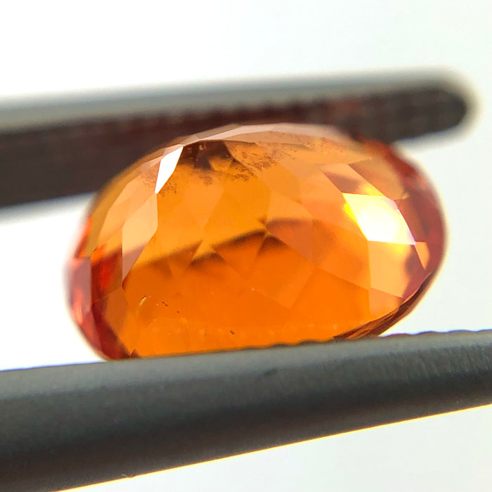 Mandarin garnet 1.45 carat 6.95x2.52 oval cut loose gemstone
