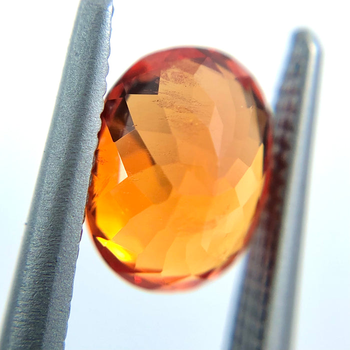 Mandarin garnet 1.45 carat 6.95x2.52 oval cut loose gemstone