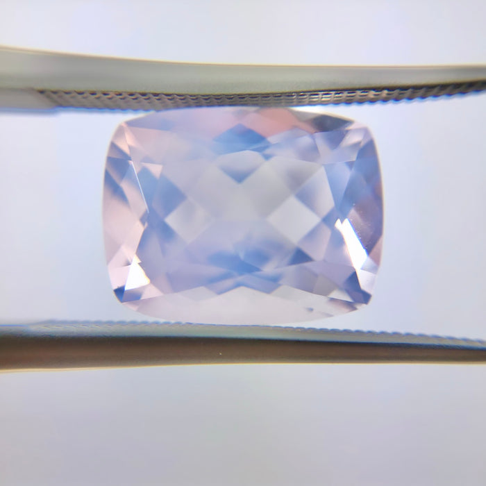 Rose De France lavender opalescent amethyst quartz rectangle cushion cut 4.83 carat loose gemstone - Buy loose or customise