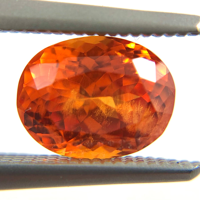 Mandarin garnet 1.45 carat 6.95x2.52 oval cut loose gemstone