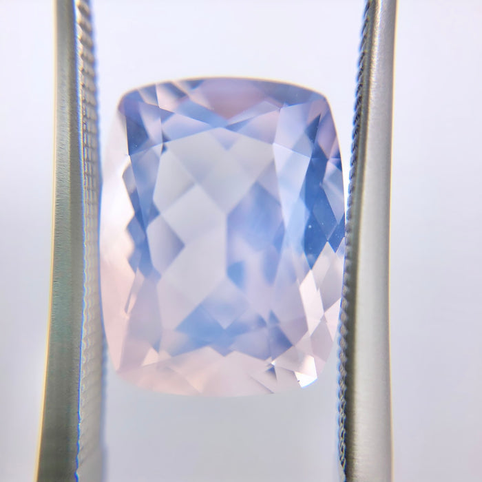 Rose De France lavender opalescent amethyst quartz rectangle cushion cut 4.83 carat loose gemstone - Buy loose or customise
