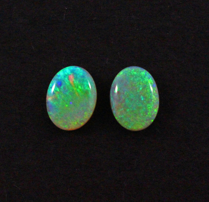 Australian black opal matched pair 2.48 carat total loose gemstone - Purchase only with custom order - Sarah Hughes - 5