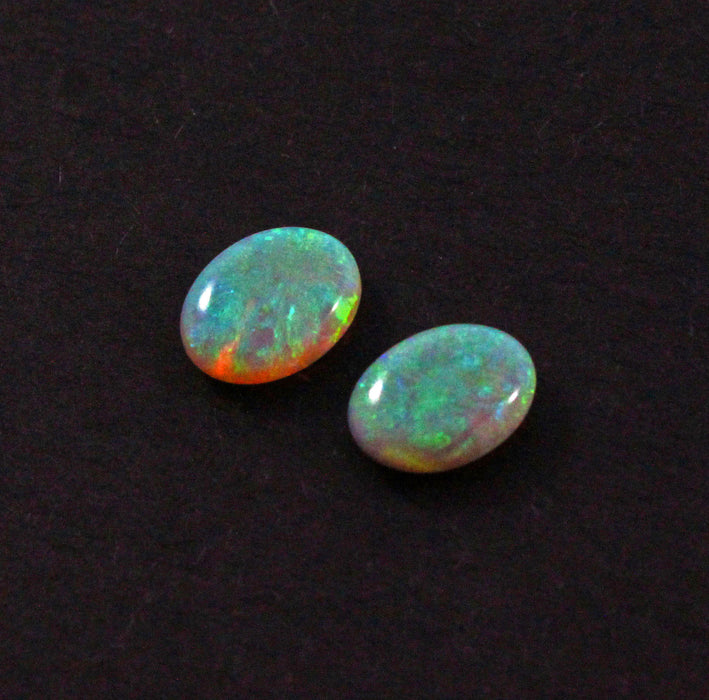 Australian black opal matched pair 2.48 carat total loose gemstone - Purchase only with custom order - Sarah Hughes - 4