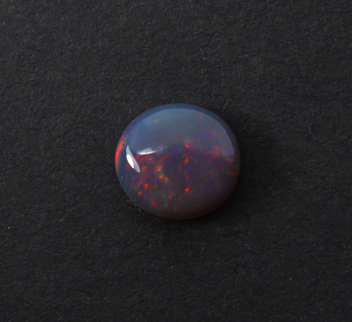 Australian jelly opal and ruby halo white gold pendant necklace - Sarah Hughes - 14