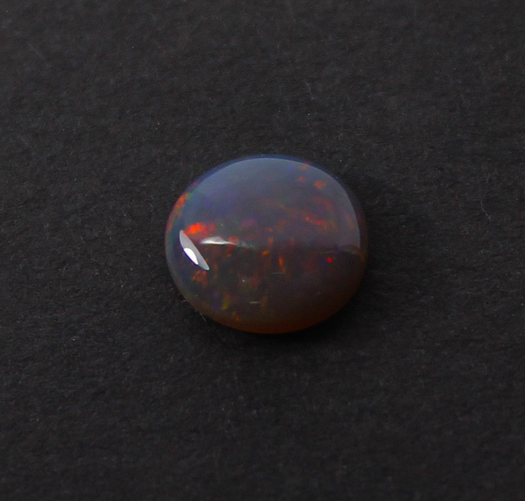 Australian jelly opal and ruby halo white gold pendant necklace - Sarah Hughes - 15