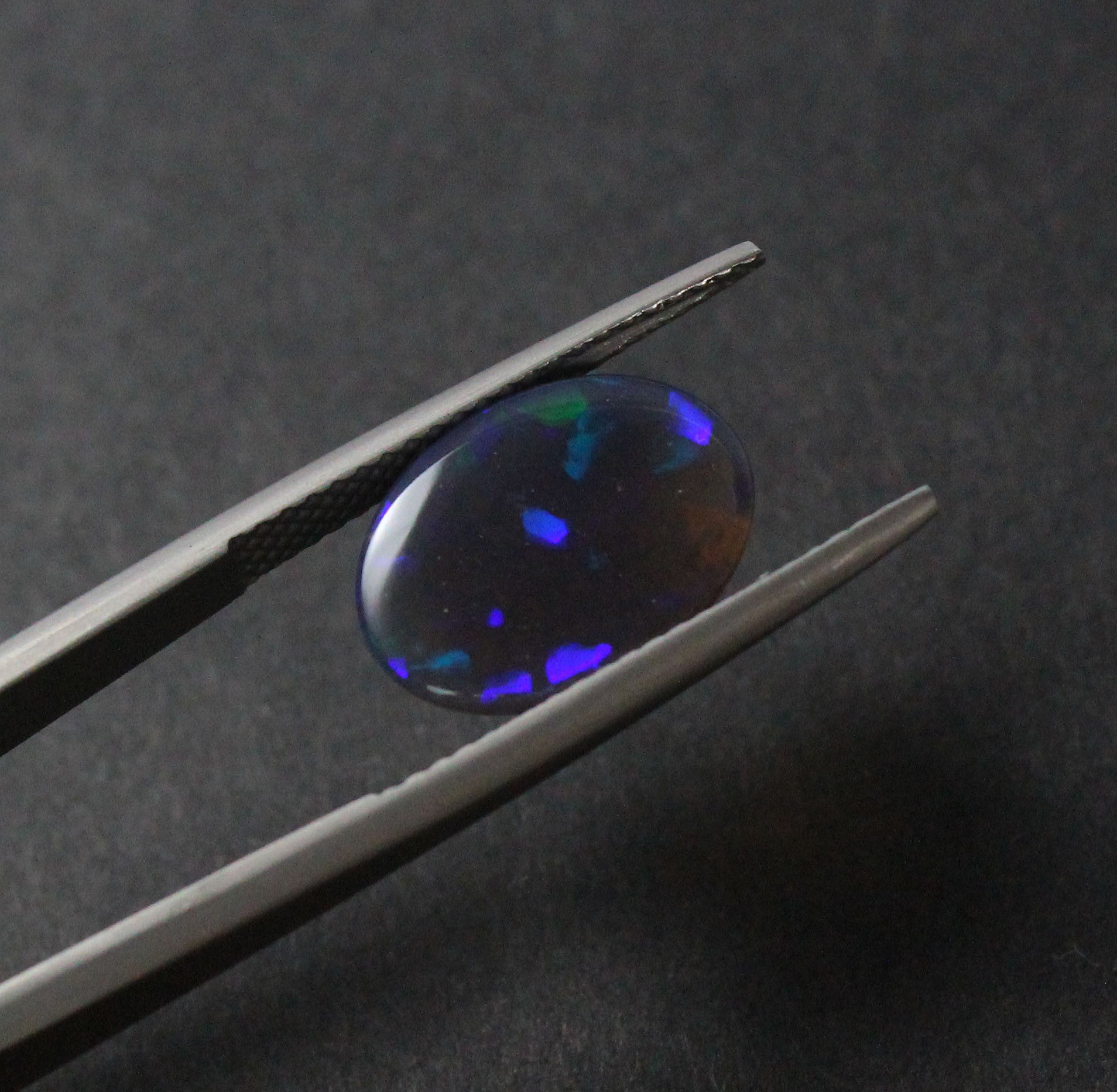 Australian jelly opal Tsavorite garnet and amethyst halo white gold pendant necklace - Sarah Hughes - 20