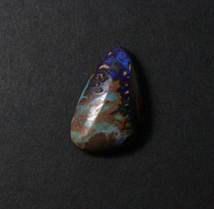 Australian boulder opal diamond 14k white gold pendant necklace - Ready to ship CLICK HERE - Sarah Hughes - 22