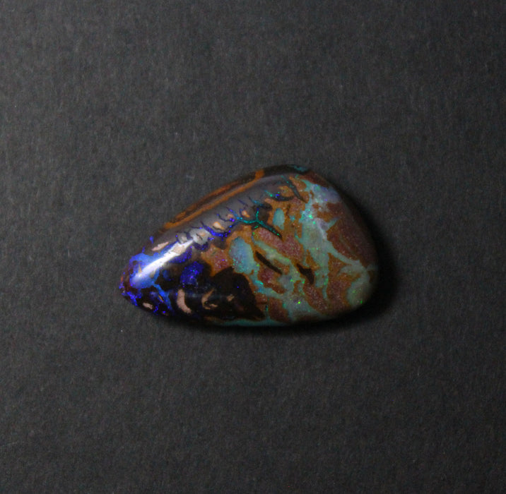 Australian boulder opal diamond 14k white gold pendant necklace - Ready to ship CLICK HERE - Sarah Hughes - 9