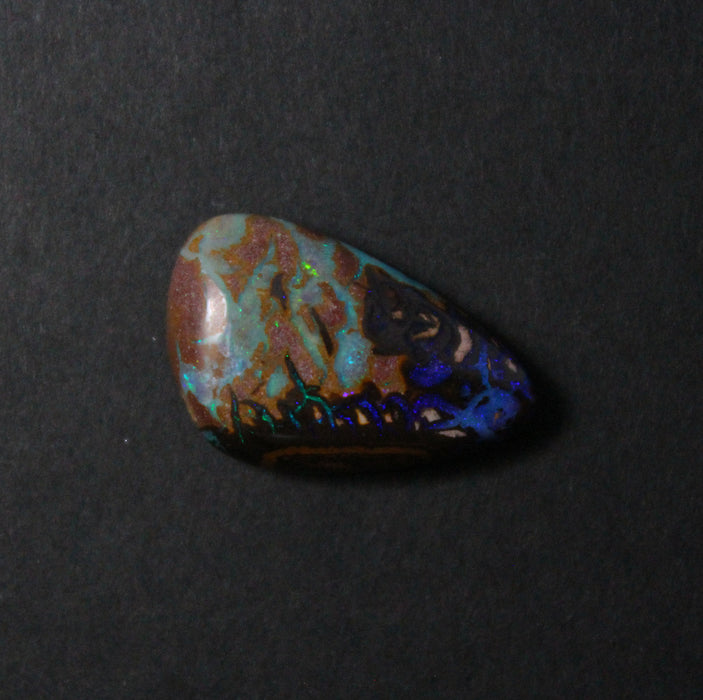 Australian boulder opal diamond 14k white gold pendant necklace - Ready to ship CLICK HERE - Sarah Hughes - 13