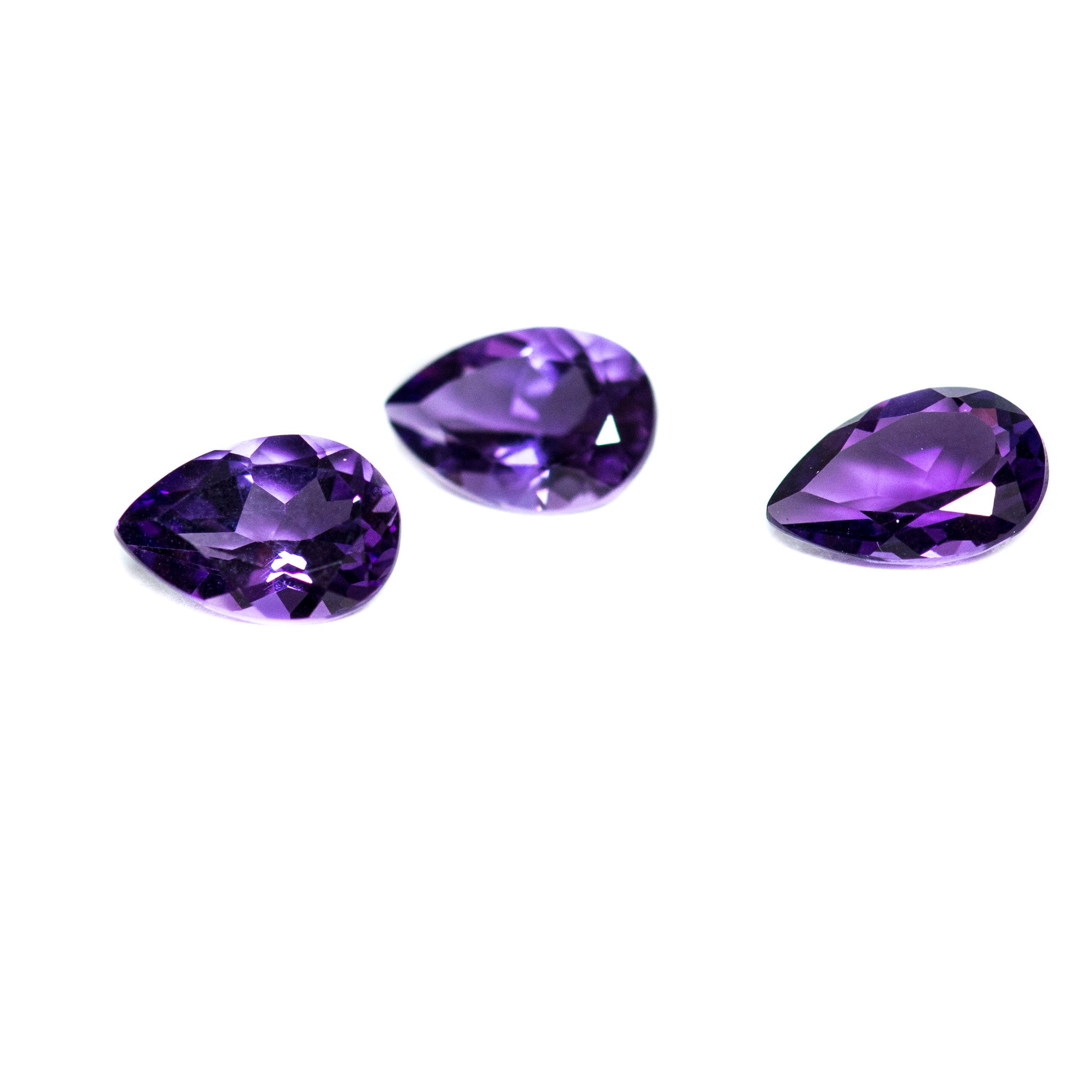 Amethyst pear and black diamond halo black gold alternative engagement ring - Choose your size CLICK HERE - Sarah Hughes - 7