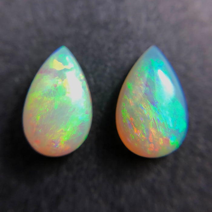 Australian white opal matched pair 2.18 carat total loose gemstone - Buy loose or customise