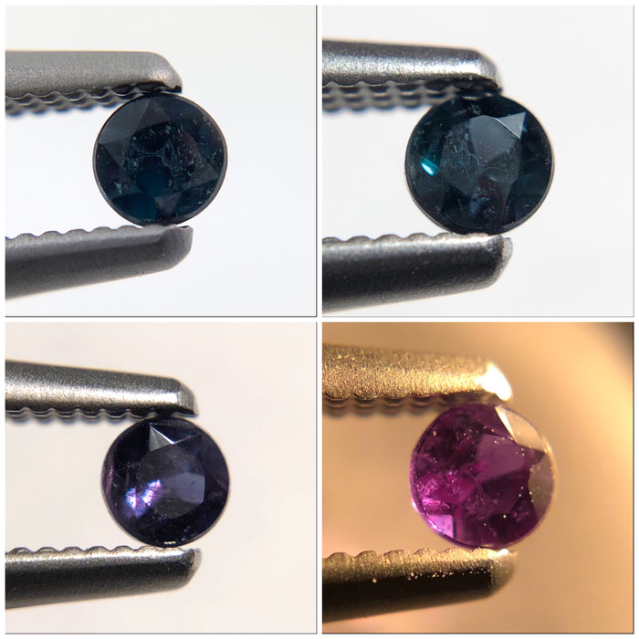 Natural colour change Alexanderite round brilliant cut 0.11 carat - Buy loose or customise