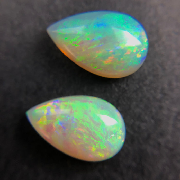 Australian white opal matched pair 2.18 carat total loose gemstone - Buy loose or customise