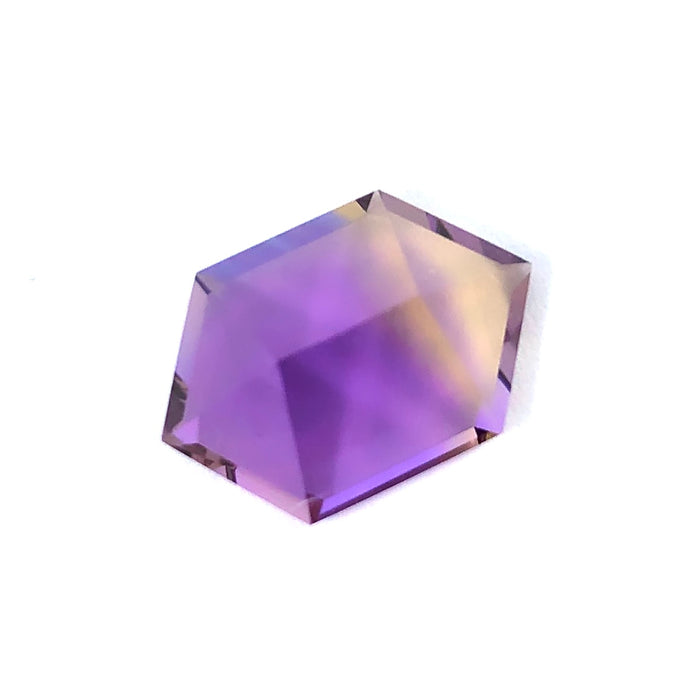 Ametrine amethyst citrine quartz hex hexagon cut 4.48 carat loose gemstone - Buy loose or customise