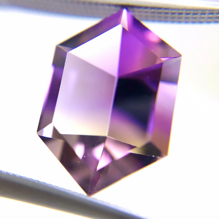 Ametrine amethyst citrine quartz hex hexagon cut 4.48 carat loose gemstone - Buy loose or customise