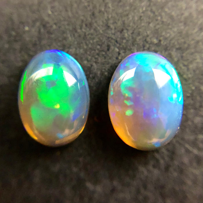 Australian jelly opal matched pair 1.44 carat total loose gemstone - Purchase only with custom order