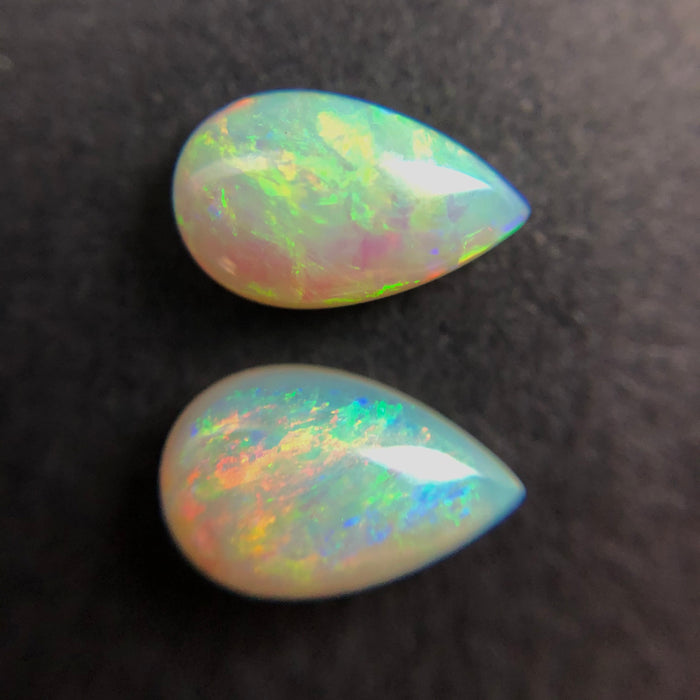 Australian white opal matched pair 2.18 carat total loose gemstone - Buy loose or customise