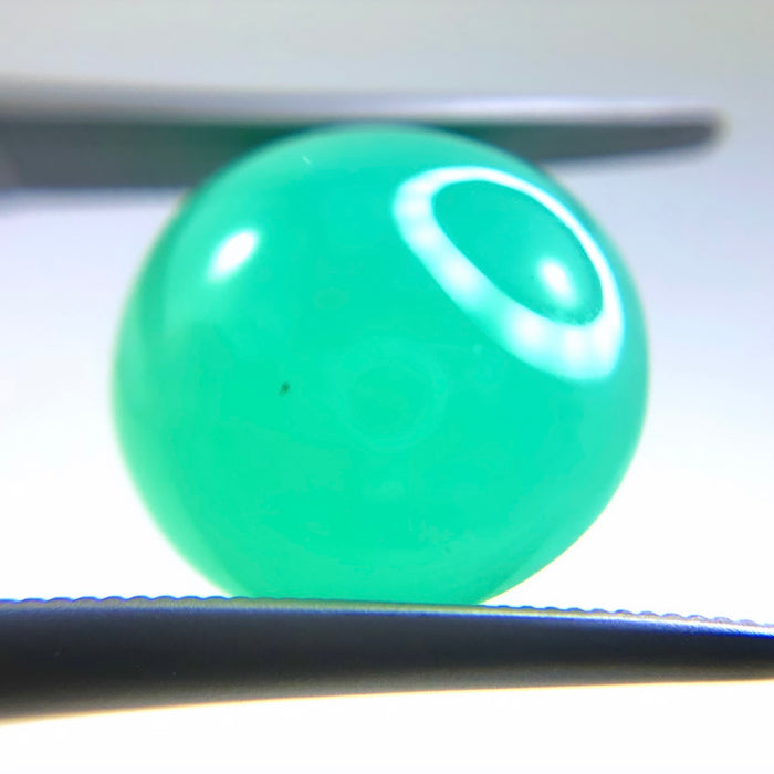 Australian Chrysoprase 7.38 carat round cut cabochon loose gemstone - Buy loose or customise