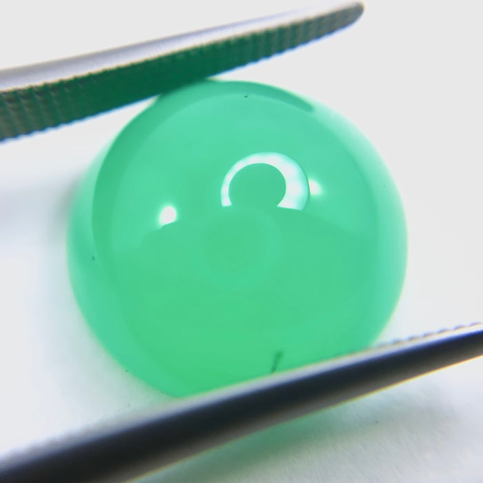 Australian Chrysoprase 7.38 carat round cut cabochon loose gemstone - Buy loose or customise