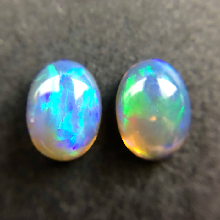Australian jelly opal matched pair 1.44 carat total loose gemstone - Purchase only with custom order