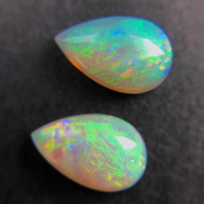 Australian white opal matched pair 2.18 carat total loose gemstone - Buy loose or customise