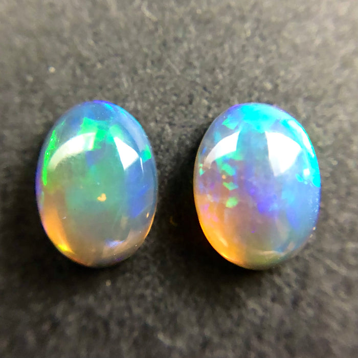 Australian jelly opal matched pair 1.44 carat total loose gemstone - Purchase only with custom order