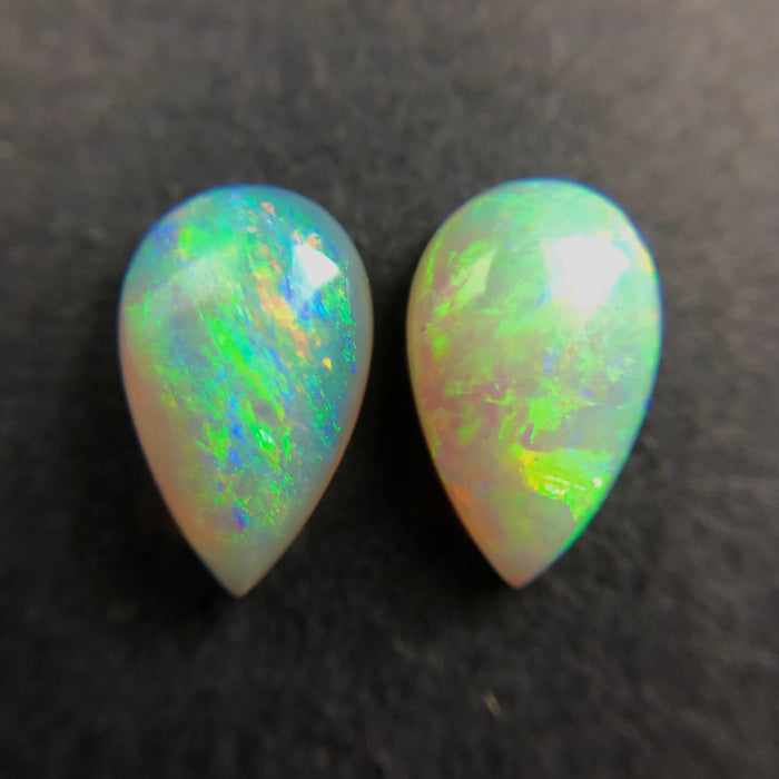 Australian white opal matched pair 2.18 carat total loose gemstone - Buy loose or customise