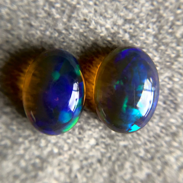 Australian jelly opal matched pair 1.44 carat total loose gemstone - Purchase only with custom order