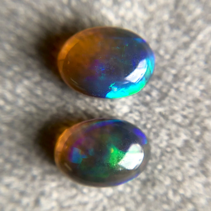 Australian jelly opal matched pair 1.44 carat total loose gemstone - Purchase only with custom order