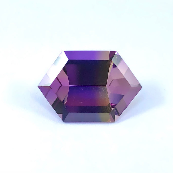 Ametrine amethyst citrine quartz hex hexagon cut 4.48 carat loose gemstone - Buy loose or customise