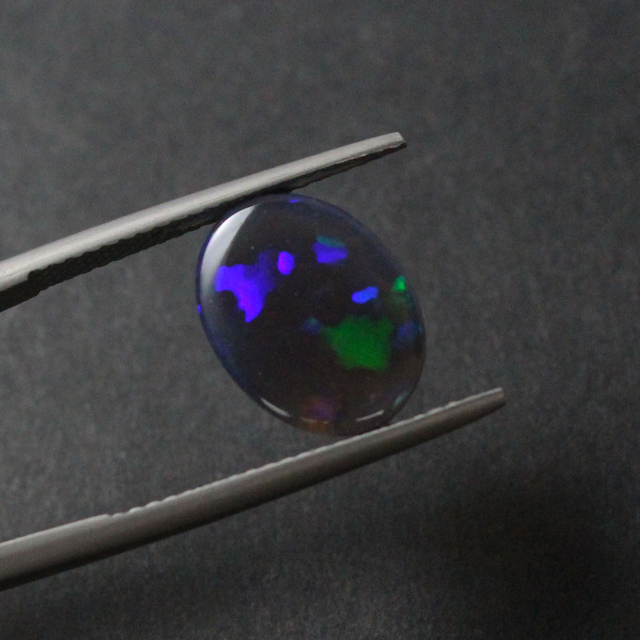Australian jelly opal Tsavorite garnet and amethyst halo white gold pendant necklace - Sarah Hughes - 8