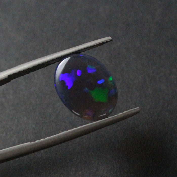 Australian jelly opal Tsavorite garnet and amethyst halo white gold pendant necklace - Sarah Hughes - 8